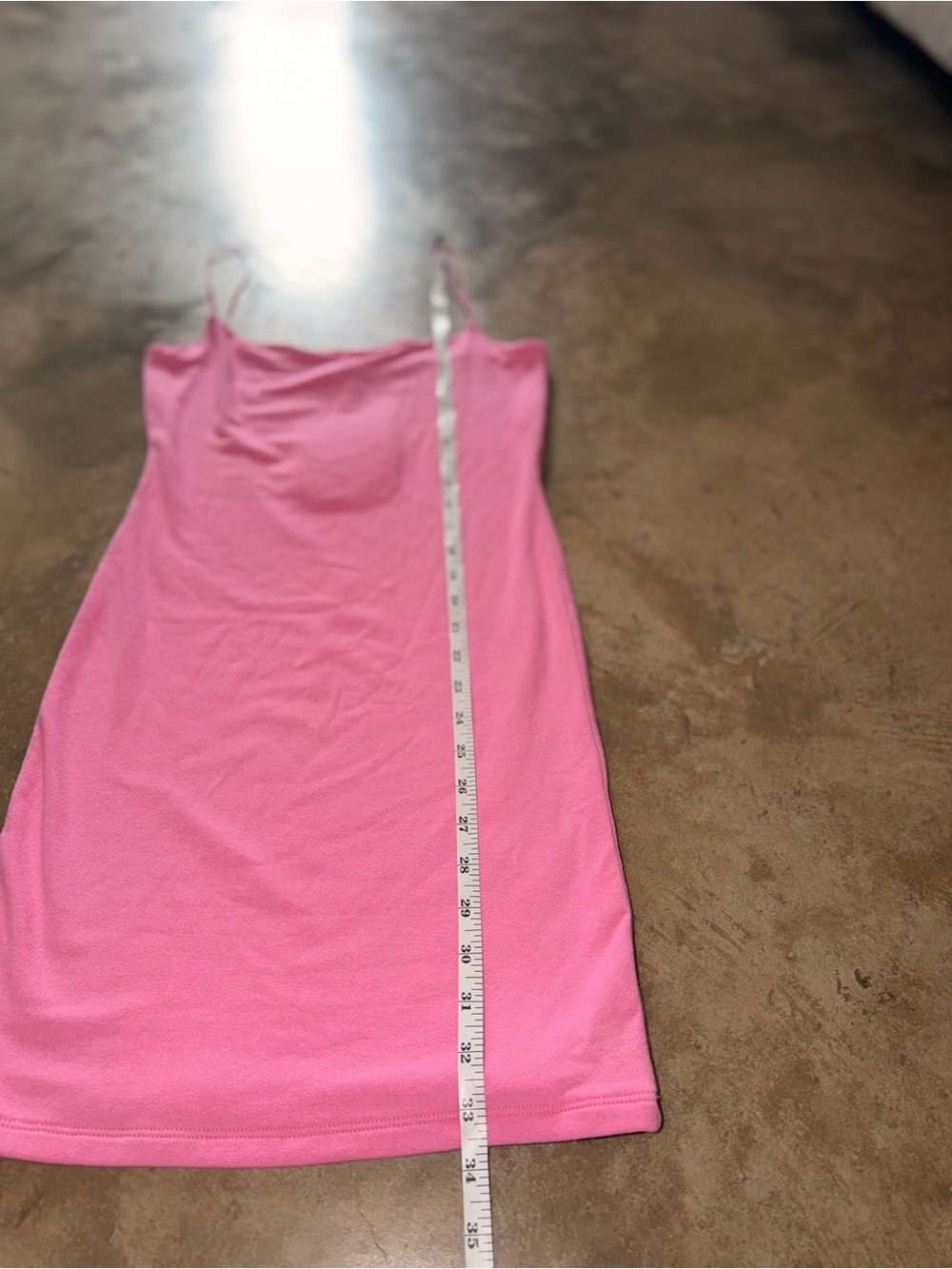 Naked Wardrobe Size L Pink Bodycon Mini Dress Spaghetti Strap Stretch - Picture 7 of 12